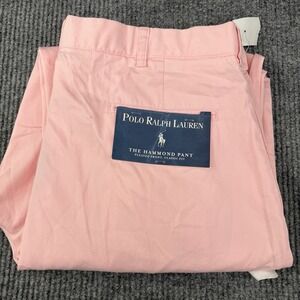 New Vintage Polo Ralph Lauren Hammond Pant Pleated Cuffed Pink 38x32 Dead Stock